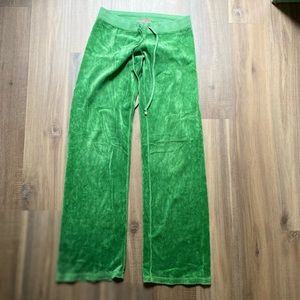 Juicy Couture velvet green pants